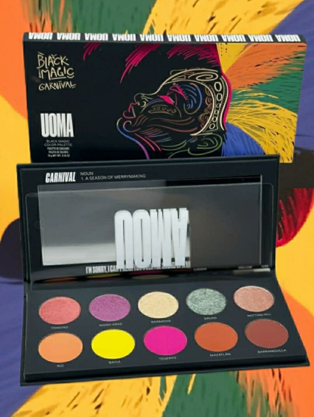 UOMA Beauty Black Magic CARNIVAL Palette LIMITED EDITION 10g *Brand New in Box